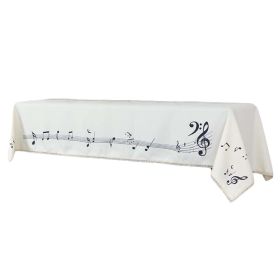 Dustproof Piano Cloth Beige Piano Cover Upright Piano Dust Cover Keyboard Towel, Musical Note