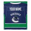 [Personalization Only] OFFICIAL NHL Jersey Personalized Silk Touch Throw Blanket - Canucks