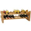 Oceanstar 18-Bottle Stackable Bamboo Wine Rack