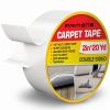 Double Sided Carpet Tape Rug Grippers Tape for Hardwood Floors 2 Inch x 20 Yards