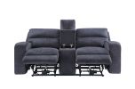 Lovell - Power Console Loveseat - Dark Gray