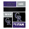 [Personalization Only] OFFICIAL MLB Colorblock Personalized Silk Touch Throw Blanket - Rockies