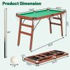 Folding Portable Billiards Table Game Set with Adjustable Foot Levelers