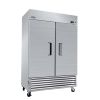 ORIKOOL 54" Commercial Refrigerator 49 Cu.ft with 2 Solid Door Reach-In Refrigerators Stainless Steel ETL Approved Upright Fridge Storage