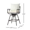 Iron BAR STOOL W/CUSHIONS