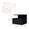 Mason Black 1-Drawer Floating Nightstand