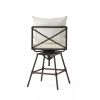 Iron BAR STOOL W/CUSHIONS