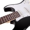 Rosewood Fingerboard Electric Guitar Black w/ White