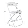 10pcs Injection Molding Classic Garden Plastic Folding Chair White