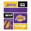 [Personalization Only] OFFICIAL NBA Colorblock Silk Touch Throw Blanket - Los Angeles Lakers