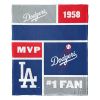 [Personalization Only] OFFICIAL MLB Colorblock Personalized Silk Touch Throw Blanket - Dodgers