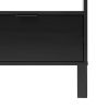 Modern Minimalist Curved-Top Solid Wood Nightstand – Black