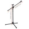 Mic Stand w/ Boom Arm 2mic Black