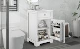 20" Bathroom Vanity with Sink, Bathroom Cabinet with Soft Closing Door, Storage Rack and Adjustable Shelve, White