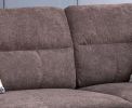 Diego 103.5"W Dark Brown Fabric Sectional Sofa with Right Facing Chaise, Storage Ottoman, and 2 Accent Pillows