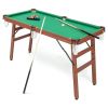 Folding Portable Billiards Table Game Set with Adjustable Foot Levelers