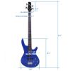 Exquisite Stylish IB Bass with Power Line and Wrench Tool Blue