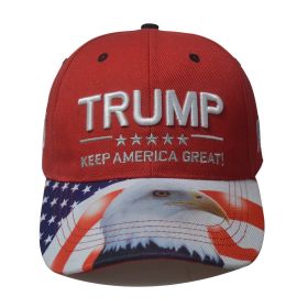 Trump same baseball cap US general election spot USA eagle Trump hat (colour: Printed Eagle Head - Red)