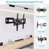 Full Motion TV Wall Mount Swivel Tilt TV Wall Rack Support 37-70' TV Wall Mount Max VESA Up To 600x400mm