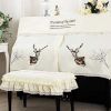 Elk Embroidery Piano Dust Cover Piano Chair Cover Dustproof Piano Cover