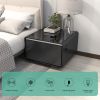 Smart Side Table with Built in Fridge, Wireless charging, Power socket and Human sensor light